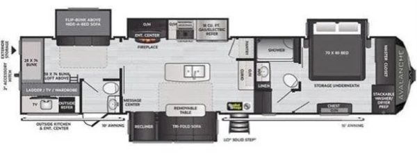 2022 Keystone RV CO Avalanche 378BH - Image 14