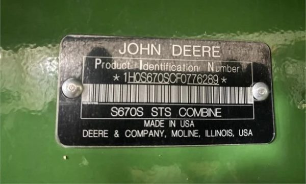 2015 JOHN DEERE S670 - Image 3