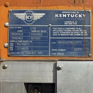 2006 Kentucky Trailer 53’ Specialty Cargo Trailer