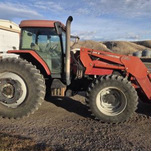 Case IH MX150 tractor and loader