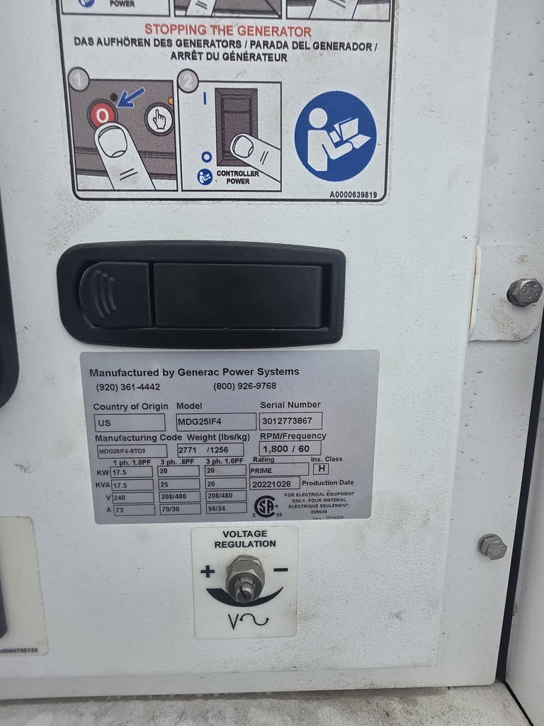 2022 Generac MDG25 20kW Generator - Image 6