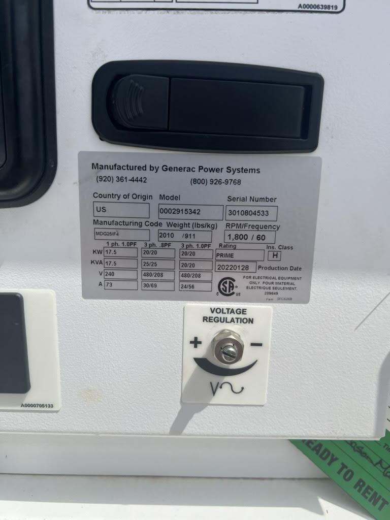 2022 Generac MDG25 20kW Generator - Image 9