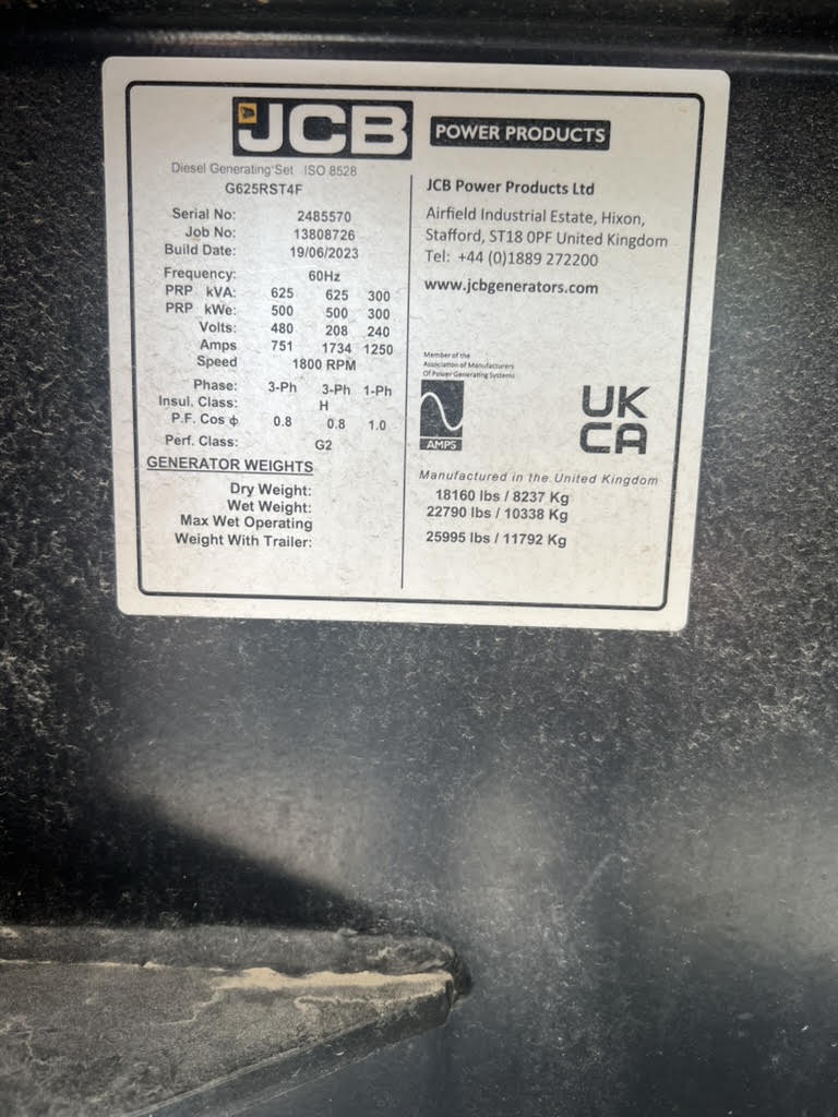 2023 JCB G625RS Generator - Image 9