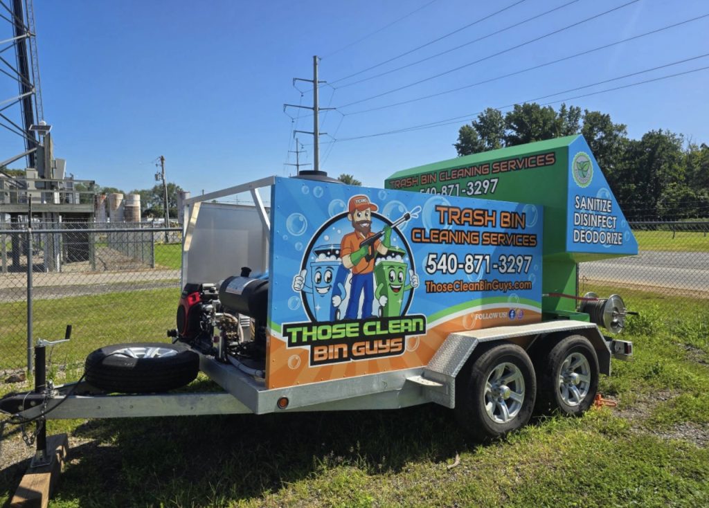 Trash Can Cleaning Trailer