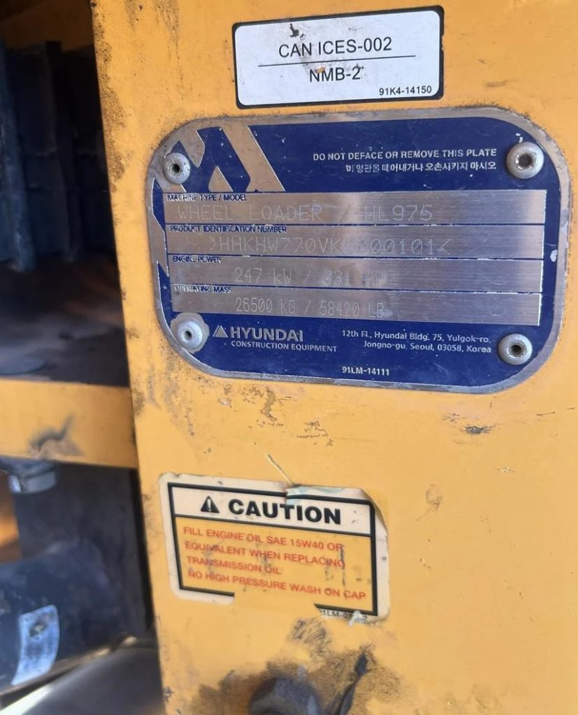 2019 Hyundai HL975 - Image 3