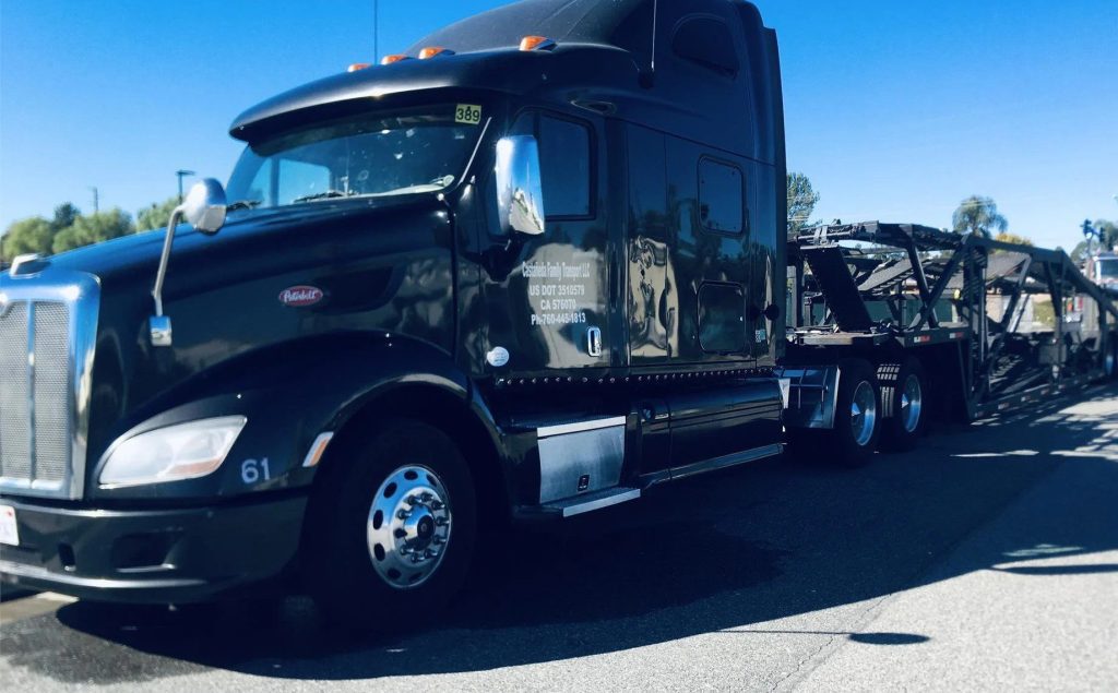 2014 PETERBILT 587 & 1997 JM 8 Car Trailer Fully Rebuilt - Image 3