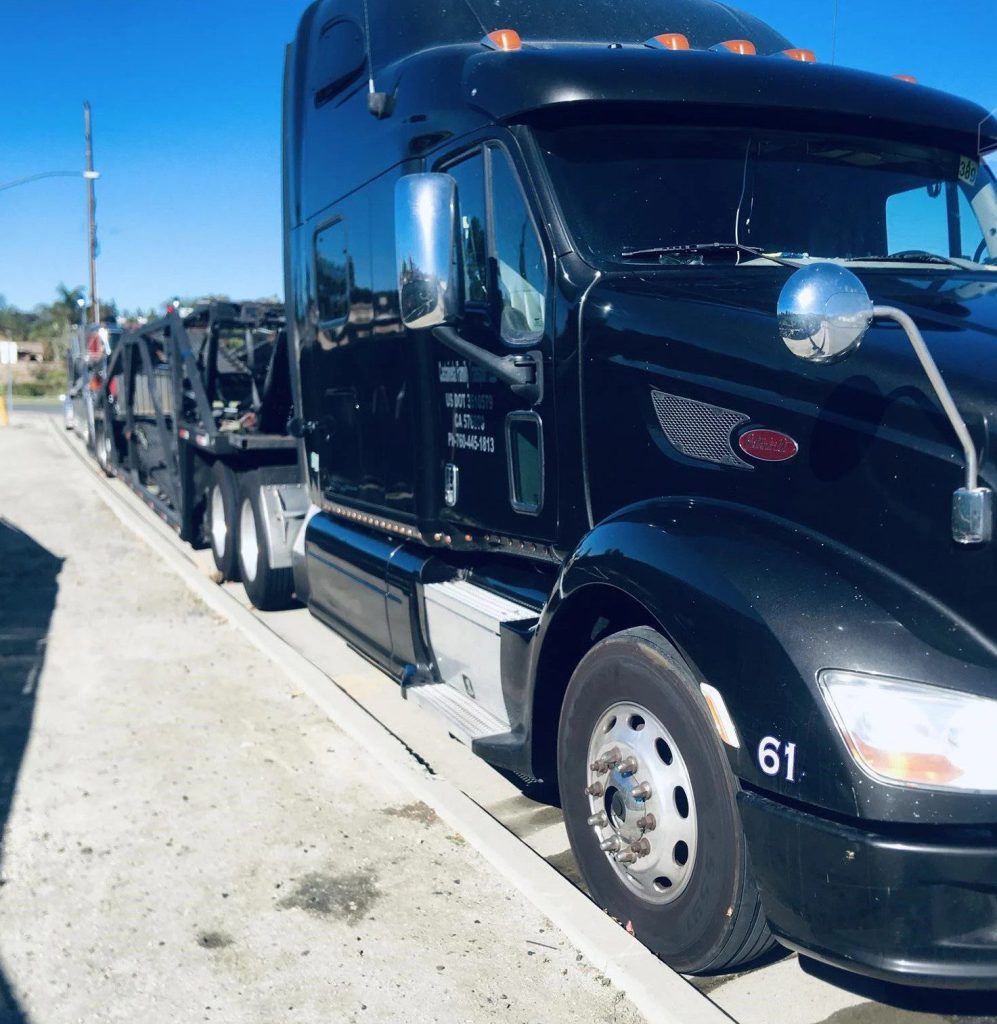 2014 PETERBILT 587 & 1997 JM 8 Car Trailer Fully Rebuilt - Image 4