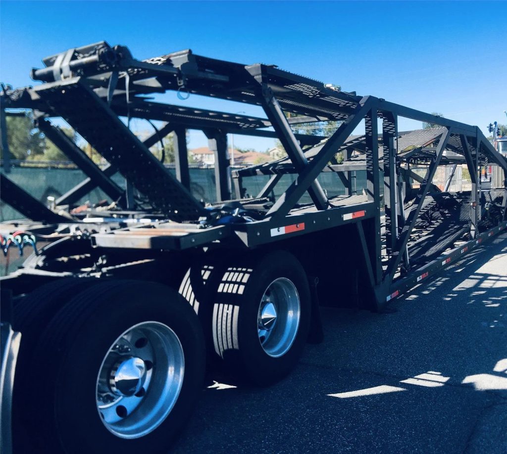 2014 PETERBILT 587 & 1997 JM 8 Car Trailer Fully Rebuilt - Image 6