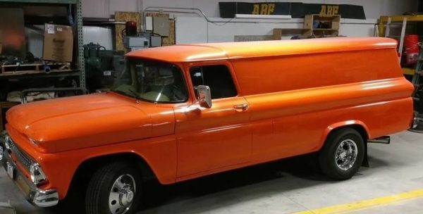 1963 Chevy 1 ton panel truck.