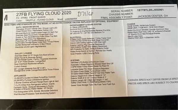 2020 AIRSTREAM FLYING CLOUD 27FB - Image 14