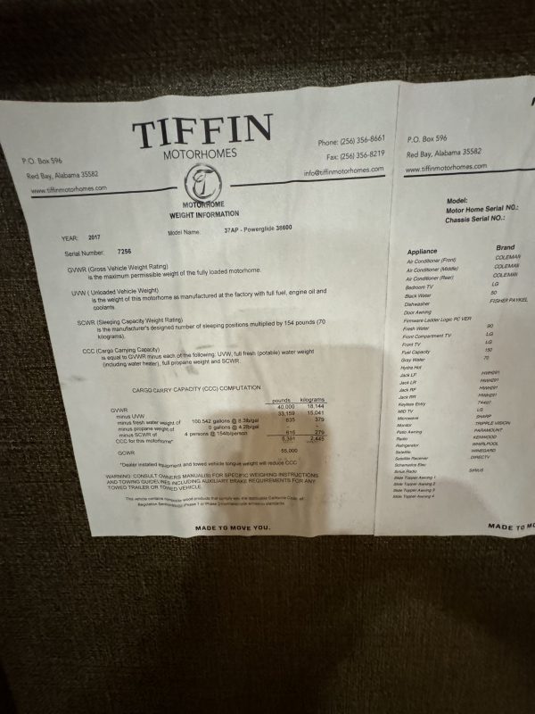 2017 TIFFIN ALLEGRO BUS 37AP - Image 79
