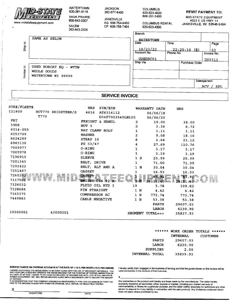2017 bobcat t770 - Image 17
