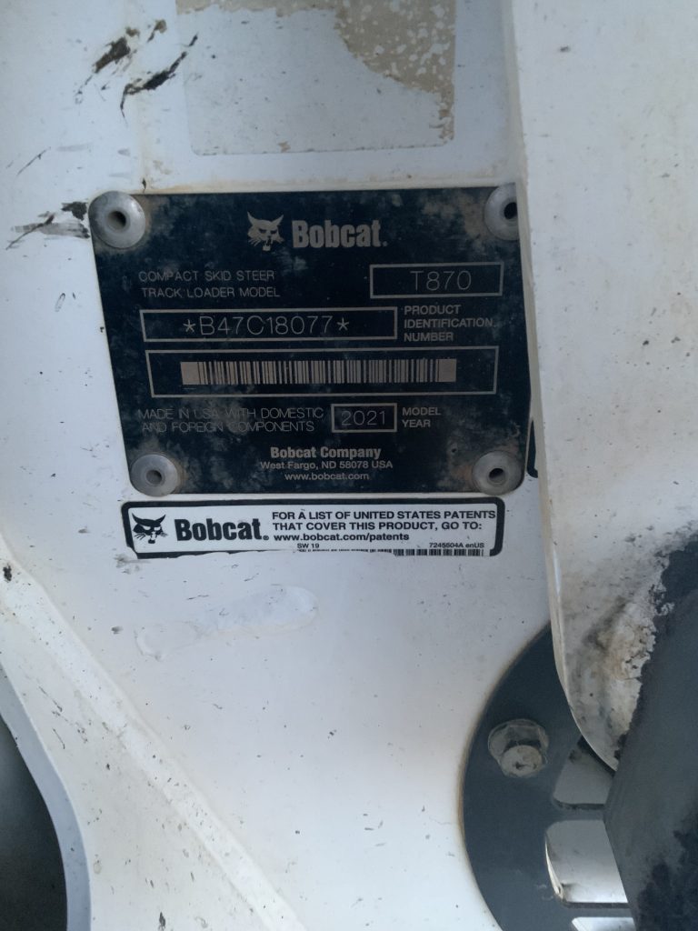 2021 T870 Bobcat track loader - Image 6